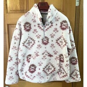 Telluride Clothing Sweatshirt Womens Sz L 1/4 Zip Fleece Pullover Aztec Gorpcore